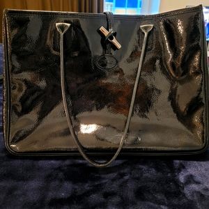 LONGCHAMP Patent Leather Roseau Tote